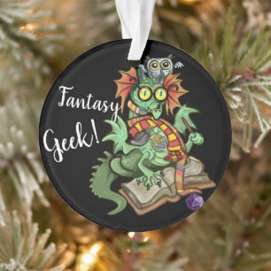Ornamento Fan Dragon "Fantasy Geek!"