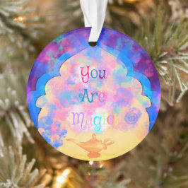 Ornamento Fantasia Colorida Você é Mágica com Lanterna Mágic