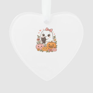 Ornamento Fantasma Kawaii Halloween Gato Preto Abóbora Outon