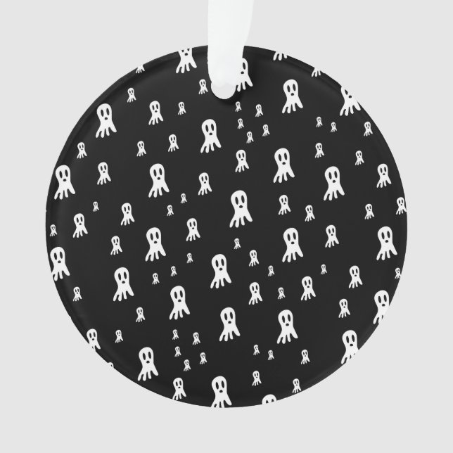 Ornamento Fantasmas do Dia das Bruxas Escuros (Frente)