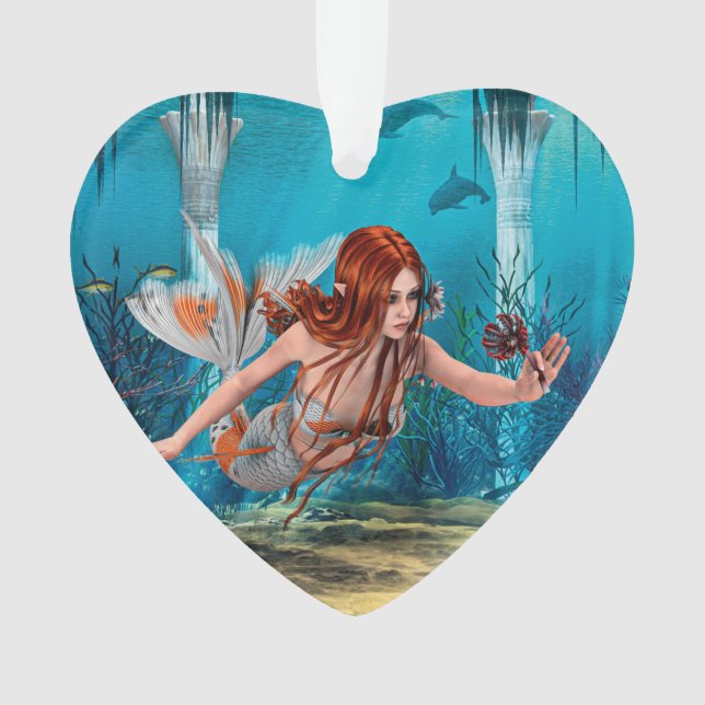 Ornamento Fantasy Sereia e Sea Lily (Frente)
