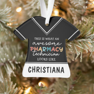 Ornamento Farmacêutica Personalizada Engraçada Tech