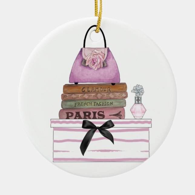 Ornamento Fashionista de Férias (Frente)