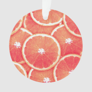 Ornamento Fatias da toranja cor-de-rosa