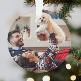 Ornamento Fazer Espirita Brilhante | Foto de Natal Vermelho