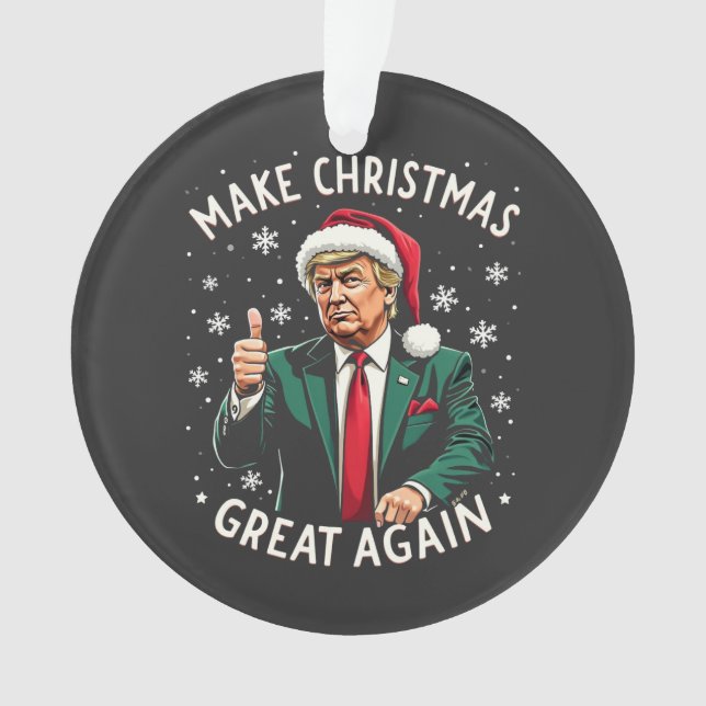 Ornamento Fazer Excelente De Natal Novamente Feio Trump Do S (Frente)