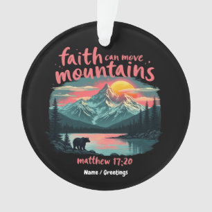 Ornamento Fé Pode Mover Montanhas Mateus 17:20 Bíblia Verso