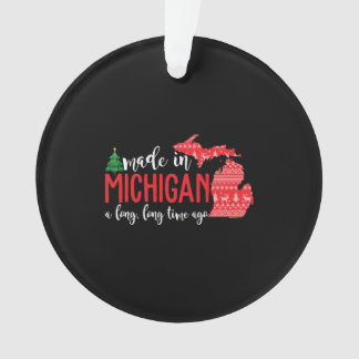 Ornamento Feito Em Michigan Há Muito Tempo Atrás Do Natal