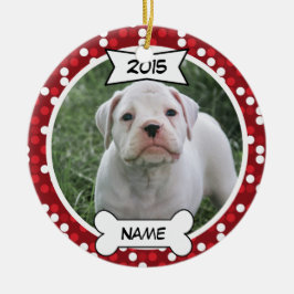 Ornamento feito sob encomenda da foto do cão