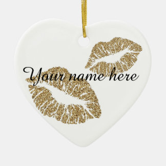 Ornamento feito sob encomenda dos lábios do brilho