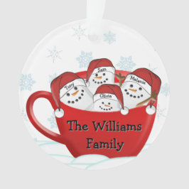 Ornamento Félicias Festas Família Marshmallow