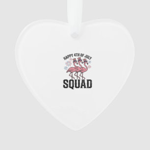 Ornamento Feliz 4 de Julho Flamingo Squad Design Vetorial_1