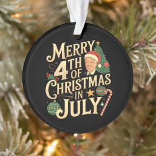 Ornamento Feliz 4 do Natal em julho Memes Engraçados