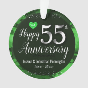 Ornamento Feliz 55º aniversário de casamento