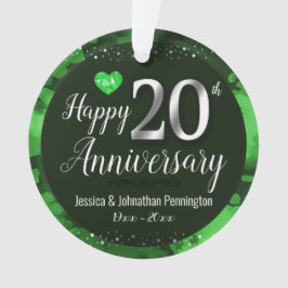 Ornamento Feliz Aniversário de Casamento de 20