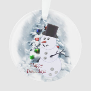 Ornamento Feliz Bowlidays Snowman