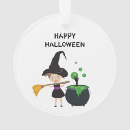 Ornamento Feliz Dia das Bruxas de Halloween