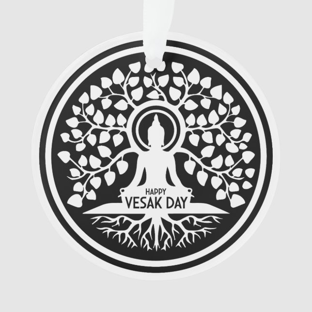 Ornamento Feliz Dia do Vesak (Frente)