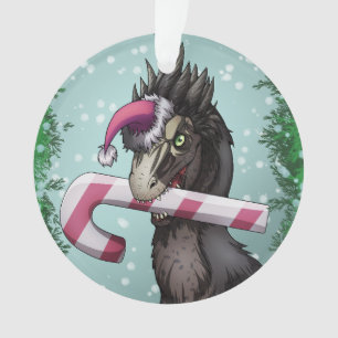 Ornamento Feliz Dinossauro de Natal
