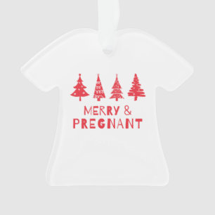 Ornamento Feliz e gravidez no Natal