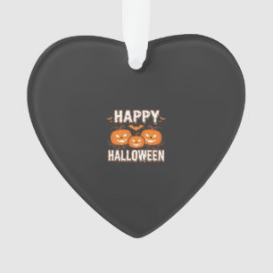 Ornamento Feliz Halloween Abóbora Morcego Vetor