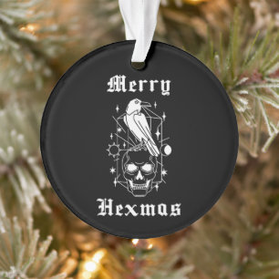Ornamento Feliz Hexmas Witchy Skull