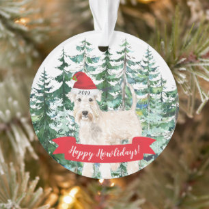Ornamento Feliz Howlidays Wheaten Terrier Dog Natal