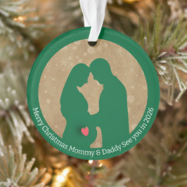 Ornamento Feliz Mamãe de Natal e Pai Até 2026