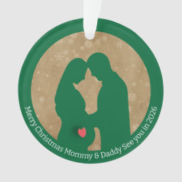 Ornamento Feliz Mamãe de Natal e Pai Até 2026