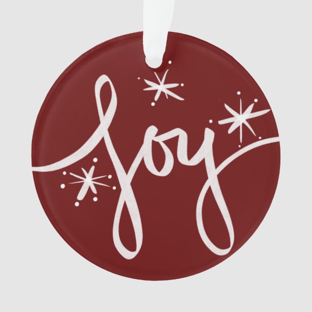 Ornamento Feliz Natal - Apelindo Joy Snowflakes Foto (Frente)