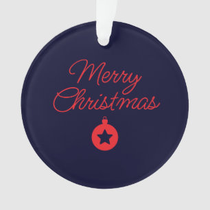 Ornamento Feliz Natal Black Rock Blue Clássico Único