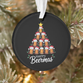 Ornamento Feliz Natal com Cerveja Caneca Árvore de Natal Cha
