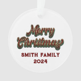 Ornamento Feliz Natal - Correspondência Familiar