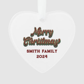 Ornamento Feliz Natal - Correspondência Familiar
