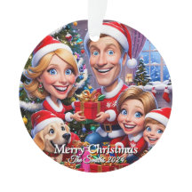 Feliz Natal da família moderna