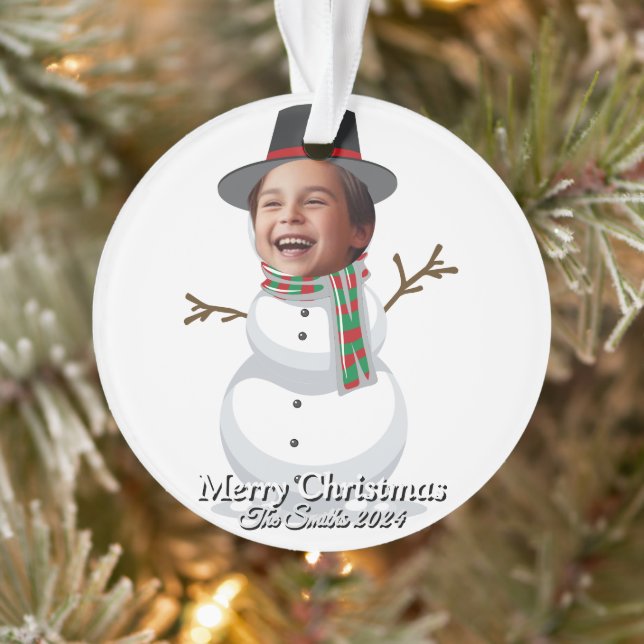 Ornamento Feliz Natal da família moderna (Árvore)