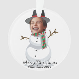 Ornamento Feliz Natal da família moderna