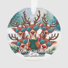 Ornamento Feliz Natal da família moderna