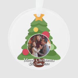 Ornamento Feliz Natal da família moderna