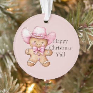 Ornamento Feliz Natal de Gingerbird