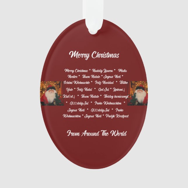 Ornamento Feliz Natal De Todo O Mundo (Frente)