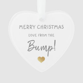 Ornamento Feliz Natal do coração do bebê