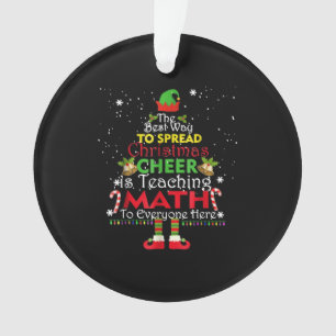 Ornamento Feliz Natal Do Professor De Matemática