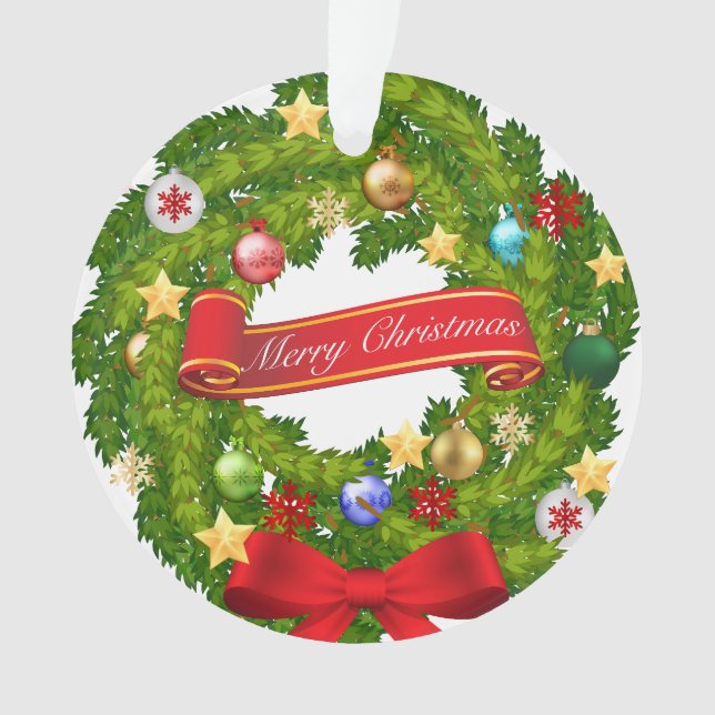 Ornamento Feliz Natal e Feliz ano novo! (Frente)