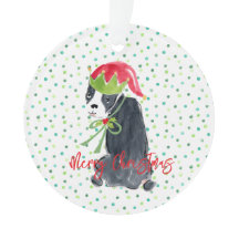 Feliz Natal Francês Bulldog Wreath Holly NAME