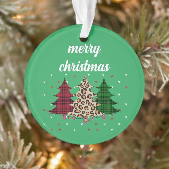 Ornamento Feliz Natal Moderno e Elegante (Árvore)