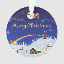 Ornamento Feliz Natal na Lua Cheia