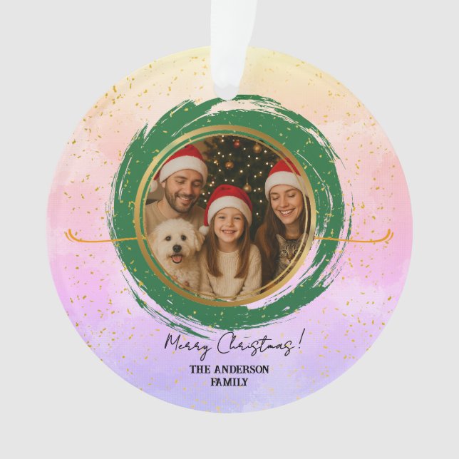 Ornamento Feliz Natal Personalizado (Frente)