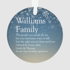 Ornamento Feliz Natal Seu Feriado de Definição Familiar