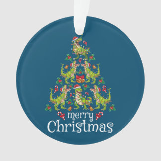 Ornamento Feliz Natal T Rex Boys Crianças Árvore de Natal Re